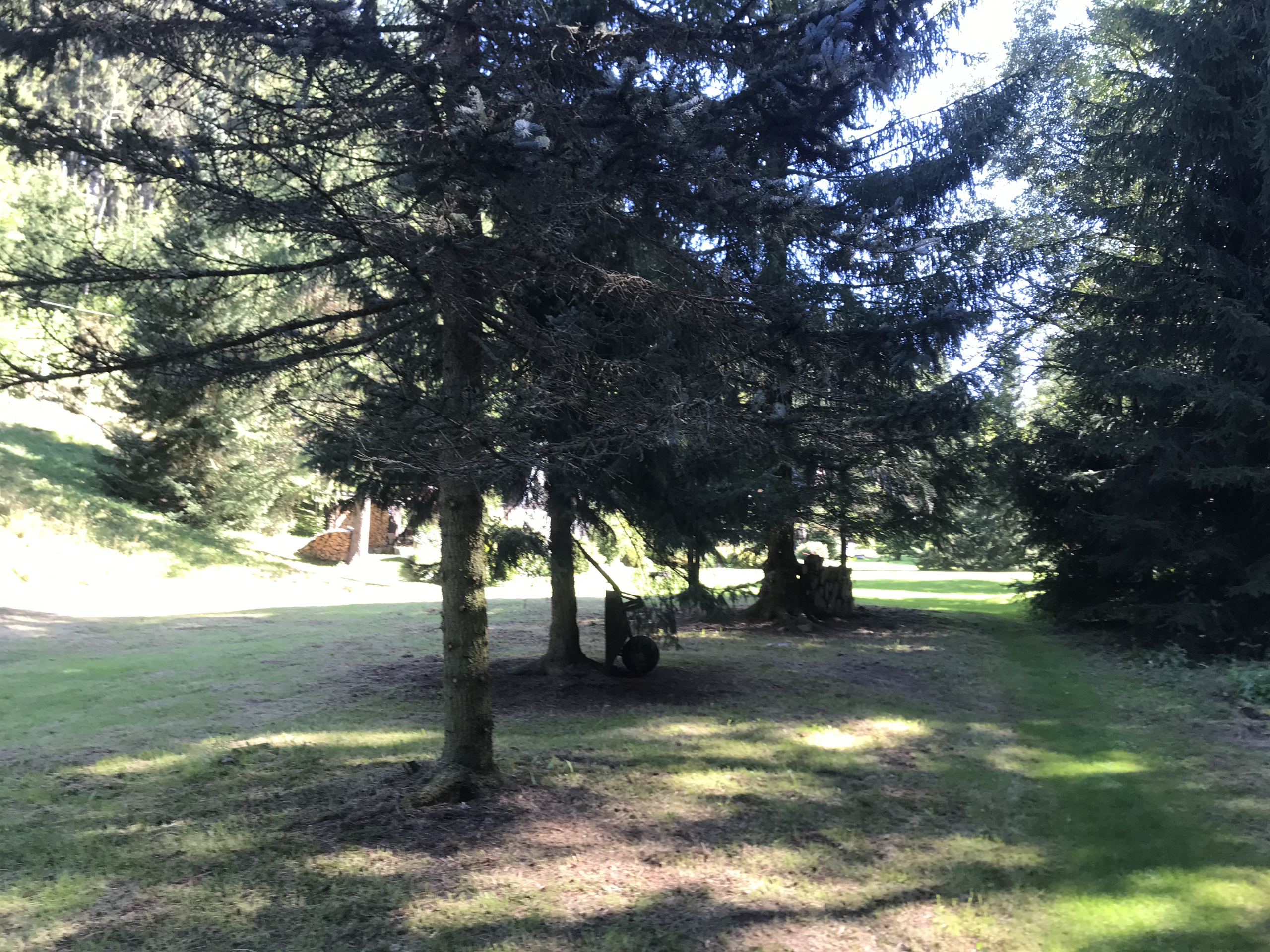 View towards the other cabins