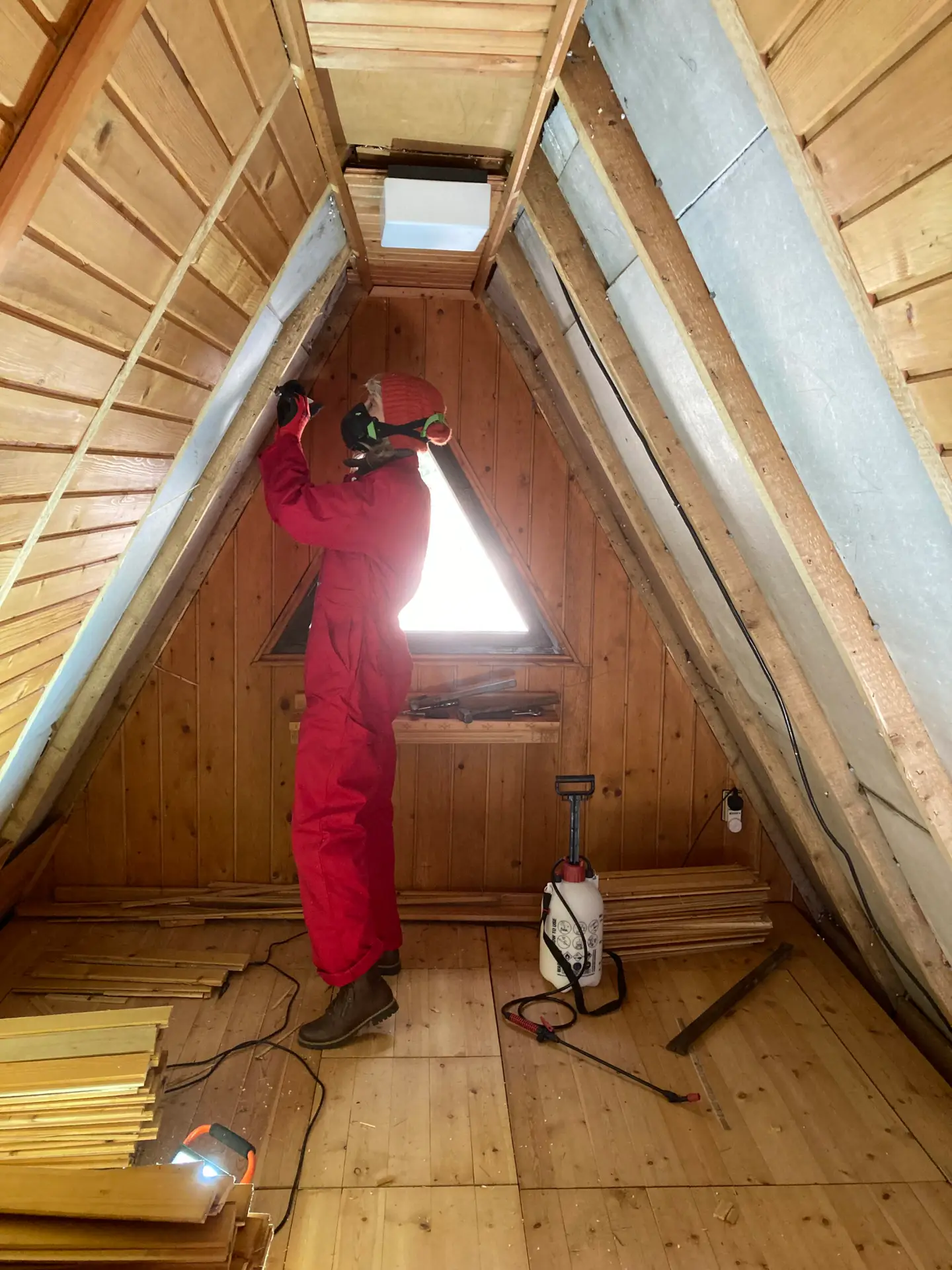 Pulling out the old cladding