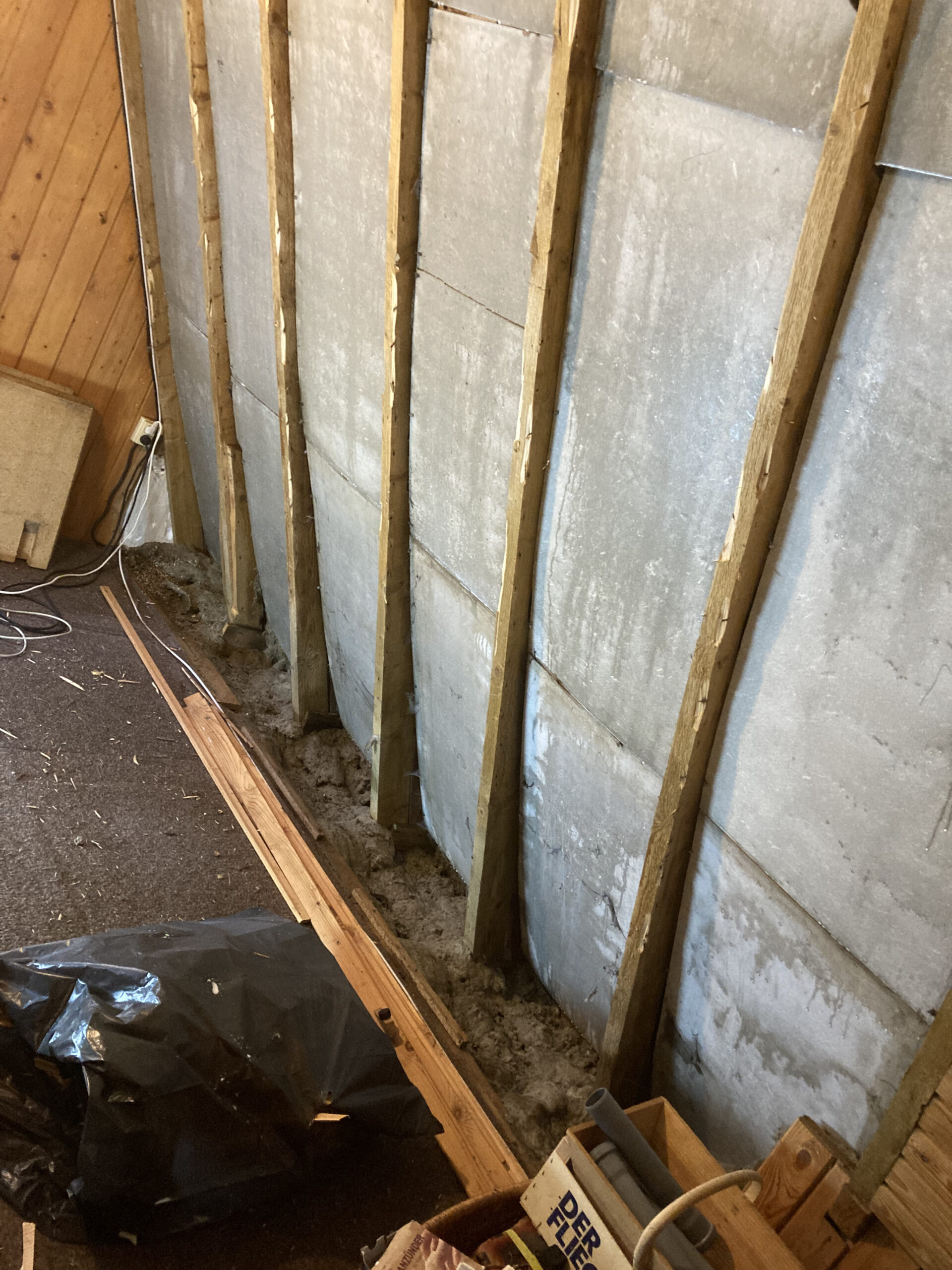 Bare asbestos plates