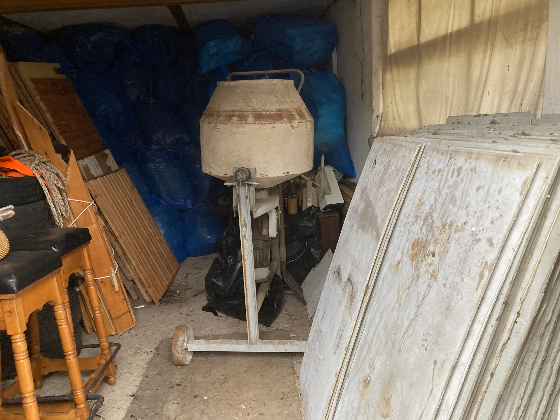 Stored in the garage