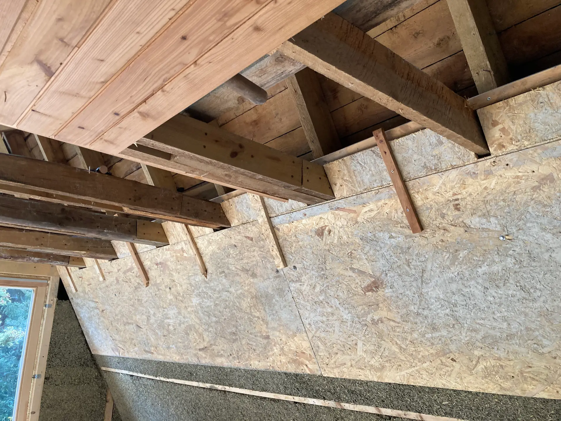 Shuttering around the beams needed a solution