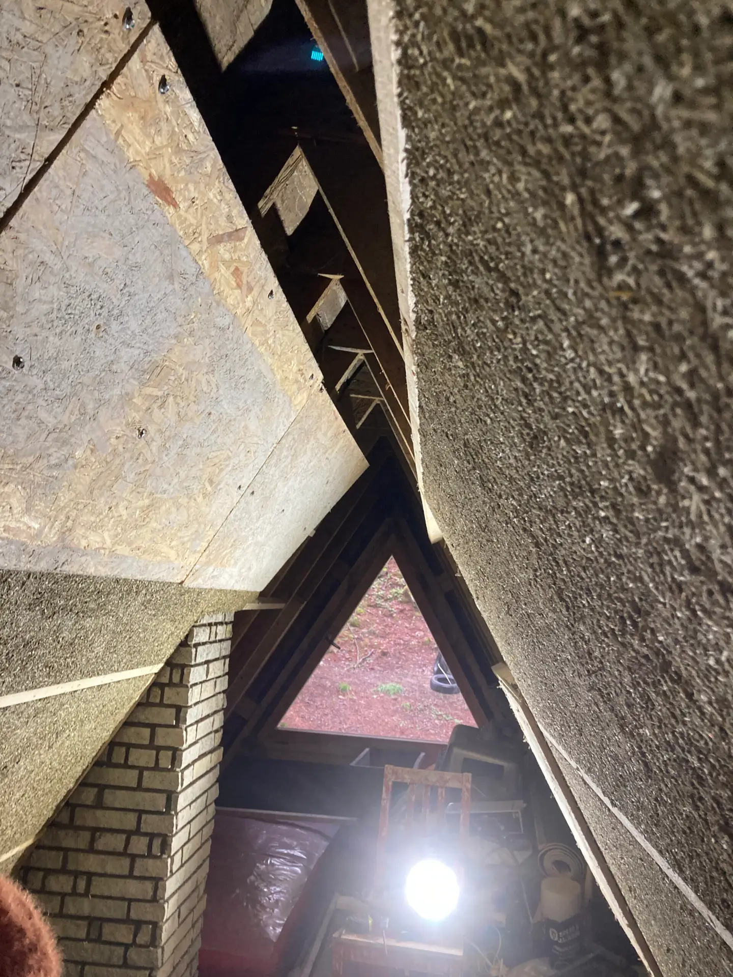 Roof section near the eaves shuttering